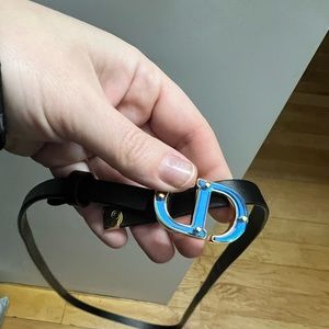 Dior black belt with gold hardware size 90
